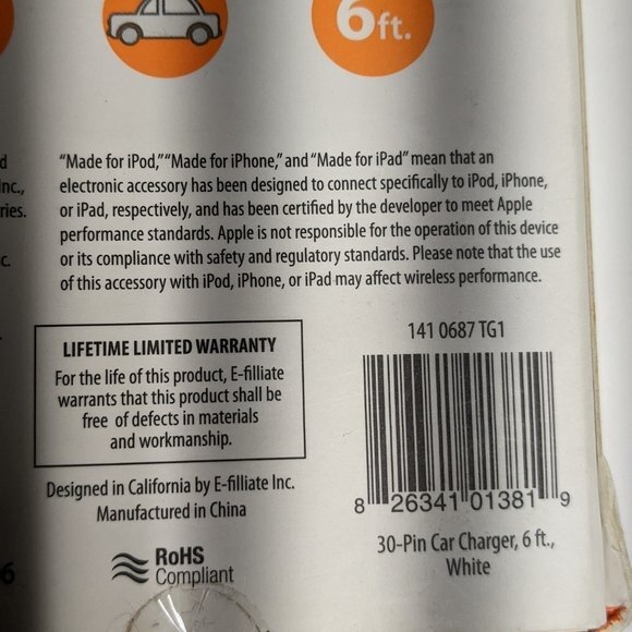 NEW Tech & Go 30-pin Car Charger for Apple Devices - Older Model Accesories - Picture 4 of 5